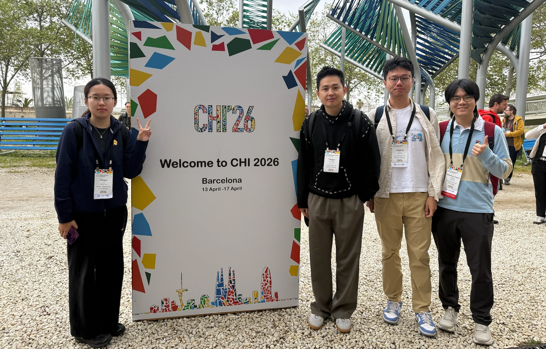 Lab members at CHI 2026 in Barcelona